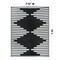 World Rug Gallery Bohemian Stripe Diamond Reversible Recycled Plastic 7'10'' X 10' Black Outdoor Rug 6071BLACK8X10 - alternate 7